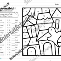 8 Rechenmalblätter zu Halloween: Kleines Einmaleins (Vorschau 05)