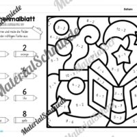 8 Rechenmalblätter zu Halloween im Zahlenraum 10 (Vorschau 03)