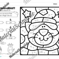 8 Rechenmalblätter zu Halloween im Zahlenraum 10 (Vorschau 08)