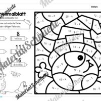 8 Rechenmalblätter zu Halloween im Zahlenraum 20 (Vorschau 04)
