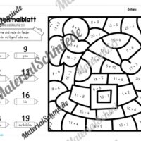 8 Rechenmalblätter zu Halloween im Zahlenraum 20 (Vorschau 08)