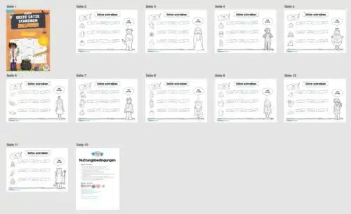 Erste Sätze schreiben: Schüttelsätze Halloween (Überblick)