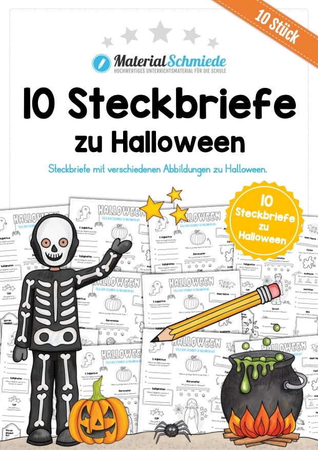 10 Steckbriefe zu Halloween