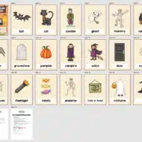 20 Tafelkarten zu Halloween (auf Englisch) - Überblick