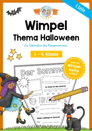 Wimpel Halloween (1. - 4. Klasse)