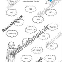 Arbeitsheft Wortarten - Thema Halloween (Arbeitsblatt 03)