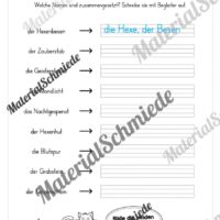 Arbeitsheft Wortarten - Thema Halloween (Arbeitsblatt 07)