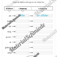 Arbeitsheft Wortarten - Thema Halloween (Arbeitsblatt 08)