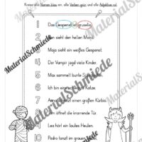 Arbeitsheft Wortarten - Thema Halloween (Arbeitsblatt 15)