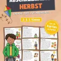 Abschreibkartei: Thema Herbst (12 Karten mit Schreibvorlagen)