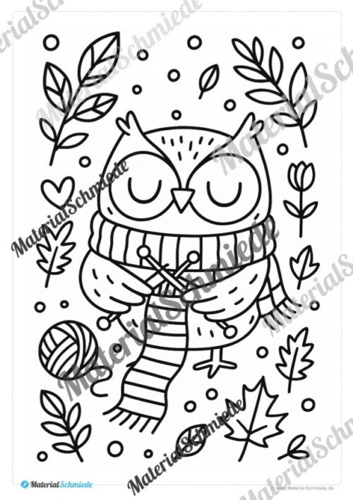 Kostenlose Ausmalbilder zum Herbst (Arbeitsblatt 02)