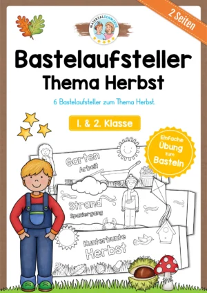 6 Bastelaufsteller zum Herbst
