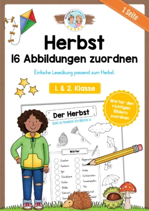 16 Abbildungen zum Herbst zuordnen