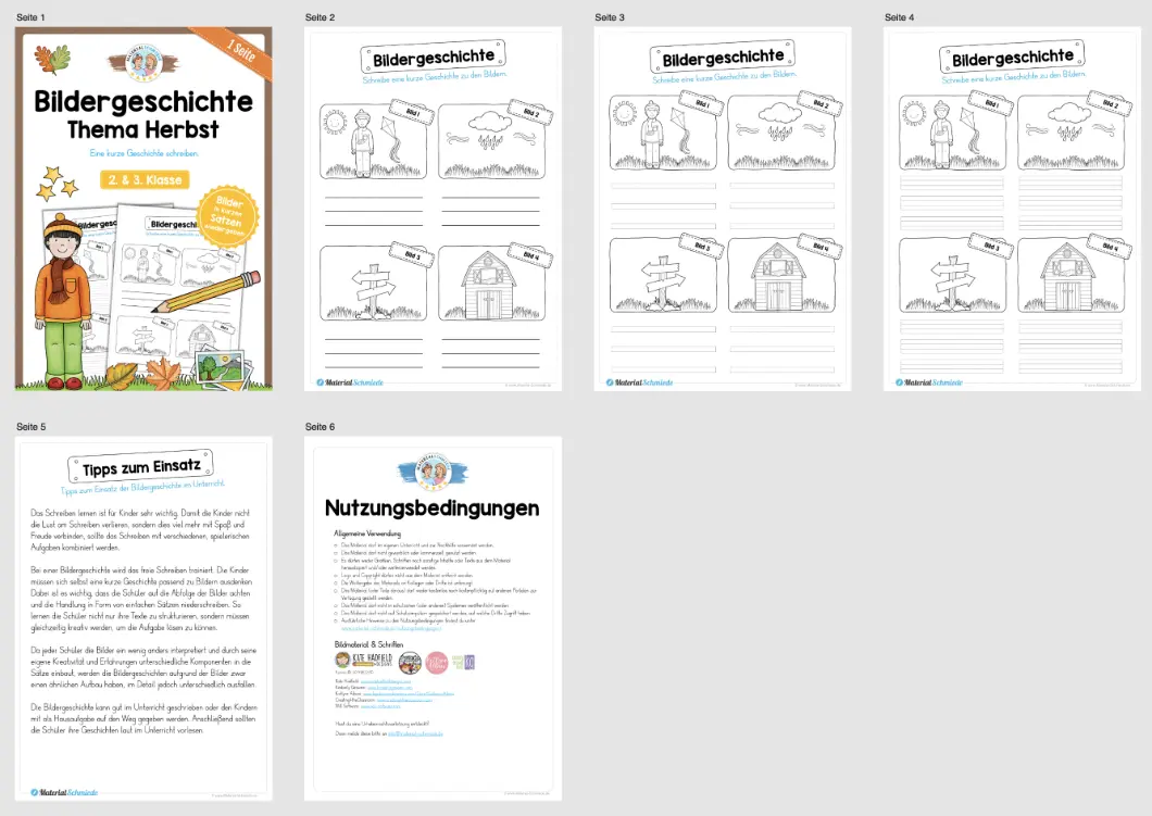 Bildergeschichte Herbst (2. & 3. Klasse) - Überblick