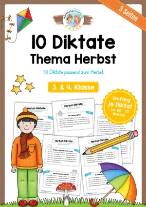 10 Diktate zum Herbst (3. & 4. Klasse)
