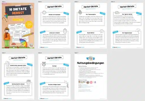 10 Diktate zum Herbst (Überblick)