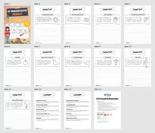 10 Fehlertexte zum Herbst (Überblick)