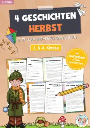 4 Geschichten zum Herbst (mit Aufgaben)