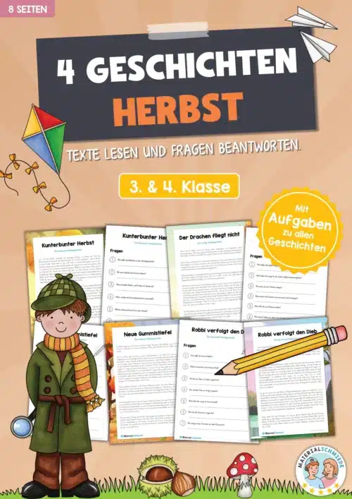 4 Geschichten zum Herbst (mit Aufgaben)
