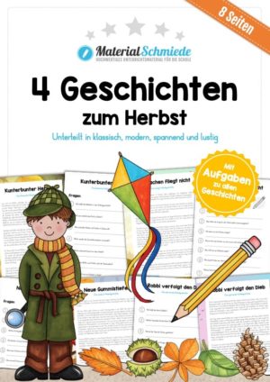 4 Geschichten zum Herbst (mit Aufgaben)