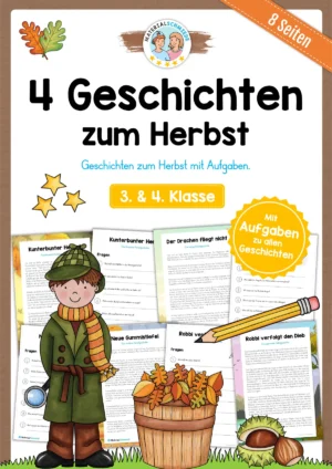 4 Geschichten zum Herbst (mit Aufgaben)