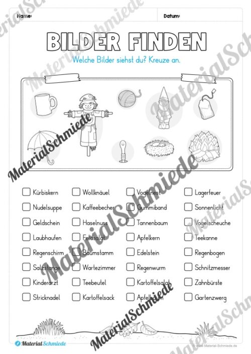 Deutsch-Heft Herbst (2. & 3. Klasse) - Arbeitsblatt 06