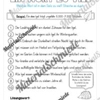 Deutsch-Heft Herbst (2. & 3. Klasse) - Arbeitsblatt 11