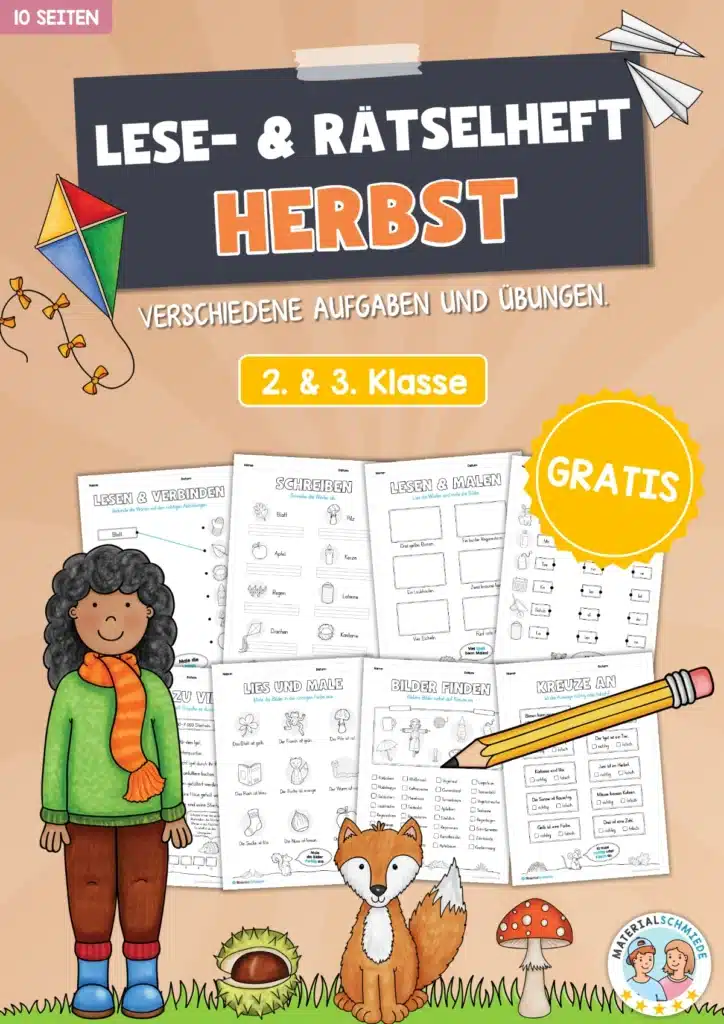 Kostenloses Lese- & Rätselheft zum Herbst (2. & 3. Klasse)