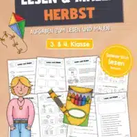 15 Arbeitsblätter zum Lesen & Malen im Herbst