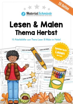 Lesen und Malen im Herbst (15 Seiten)