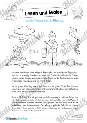 Materialpaket: Lesen und Malen im Herbst (Vorschau 06)