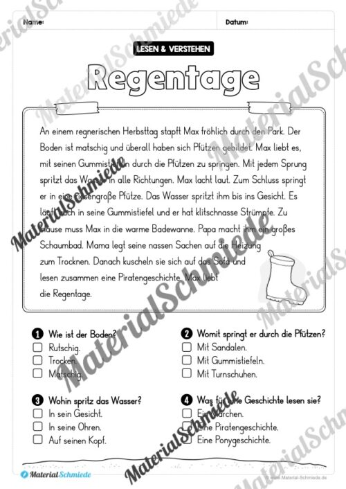 Herbst: Lesen & Verstehen mit Ankreuzen (Vorschau 04)