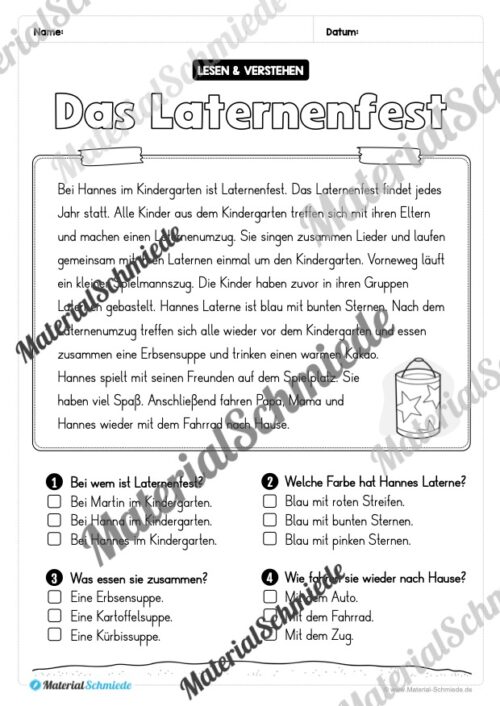 Herbst: Lesen & Verstehen mit Ankreuzen (Vorschau 06)