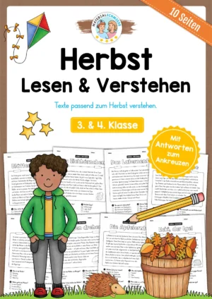 Herbst: Lesen & Verstehen mit Ankreuzen (3. & 4. Klasse)