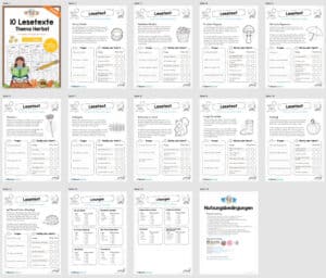 10 Lesetexte zum Herbst (Überblick)