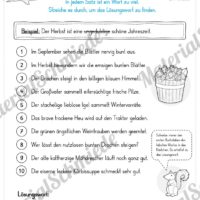 10 Leseübungen zum Herbst (Ein Wort zu viel)