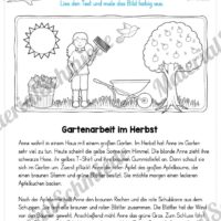 10 Leseübungen zum Herbst (Lesen & Malen)