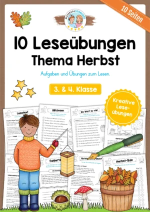 10 Leseübungen zum Herbst (Lesen & Verstehen) - 3. & 4. Klasse