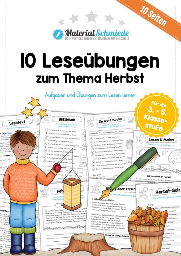 10 Leseübungen zum Herbst