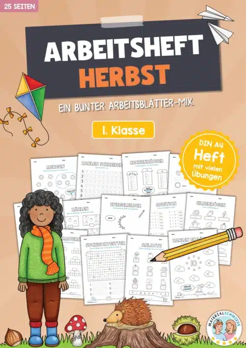 Arbeitsheft Herbst: 1. Klasse (25 Arbeitsblätter)