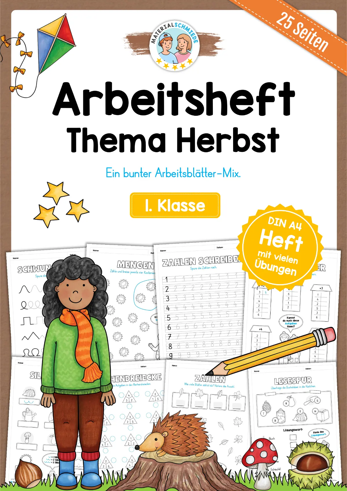 Arbeitsheft Herbst: 1. Klasse (25 Arbeitsblätter)