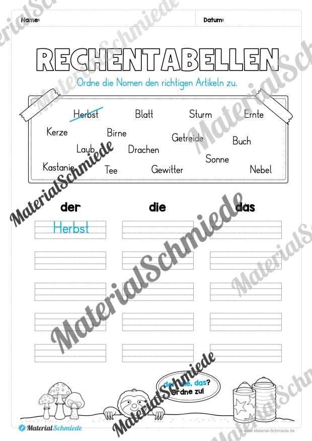 Materialpaket Herbst: 2. Klasse (Vorschau 21)