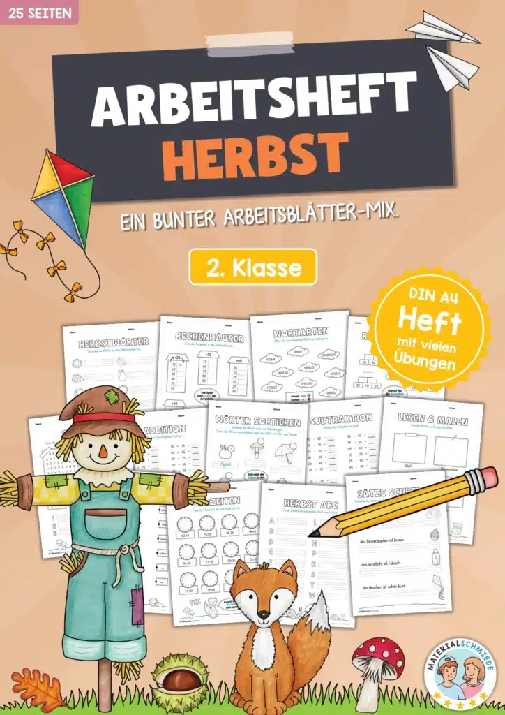 Arbeitsheft Herbst: 2. Klasse (25 Arbeitsblätter)