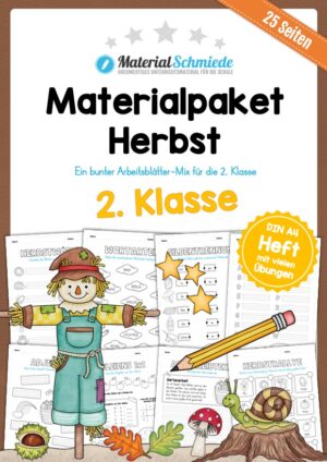 Materialpaket Herbst: 2. Klasse (25 Arbeitsblätter)