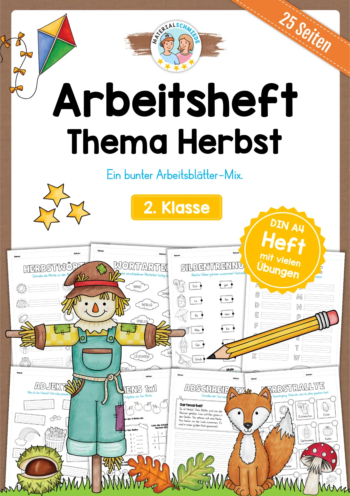 Arbeitsheft Herbst: 2. Klasse (25 Arbeitsblätter)