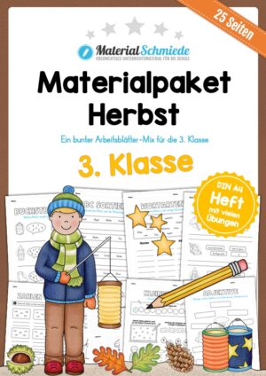 Materialpaket Herbst: 3. Klasse (25 Arbeitsblätter)