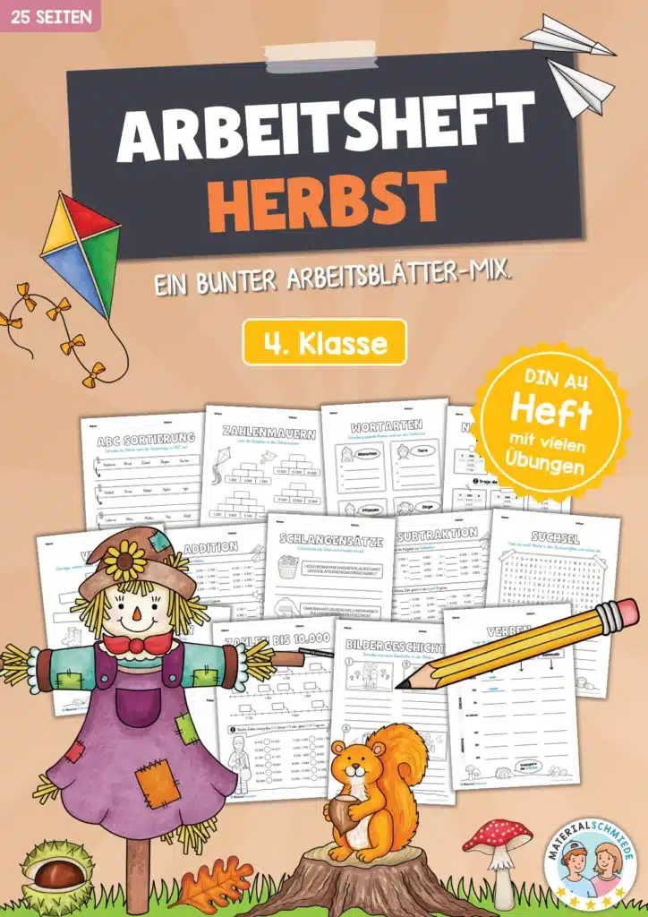 Arbeitsheft Herbst: 4. Klasse (25 Arbeitsblätter)