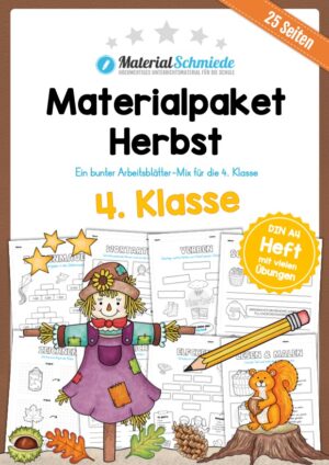 Materialpaket Herbst: 4. Klasse (25 Arbeitsblätter)