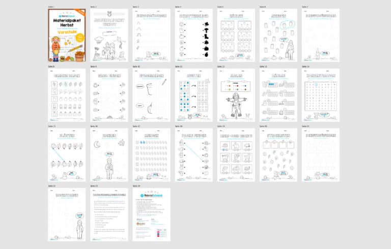 Materialpaket Herbst: Vorschule (Überblick)