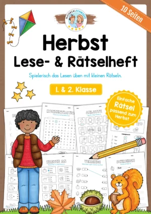 Lese- & Rätselheft Herbst (1. & 2. Klasse) – Deckblatt